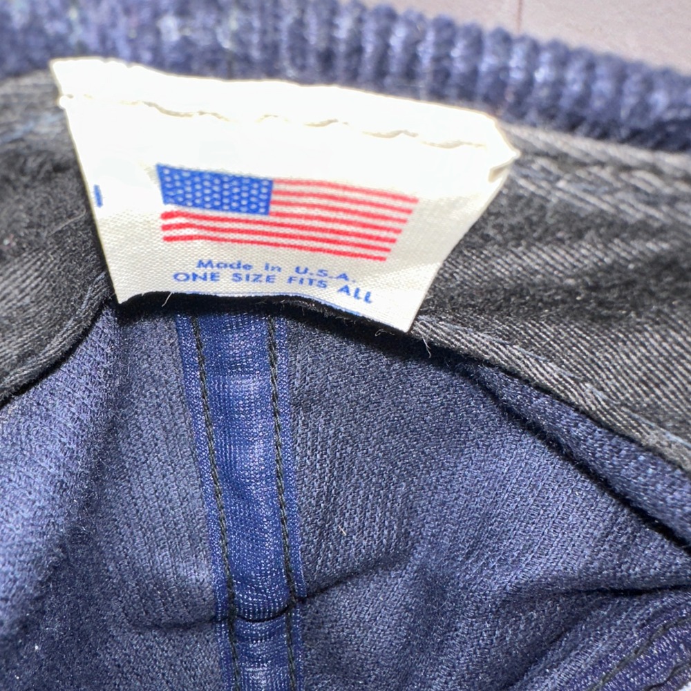 Vintage Spuds MacKenzie Bud Light Corduroy Hat Navy Blue 80s‎ Snapback USA Made - Picture 5 of 5